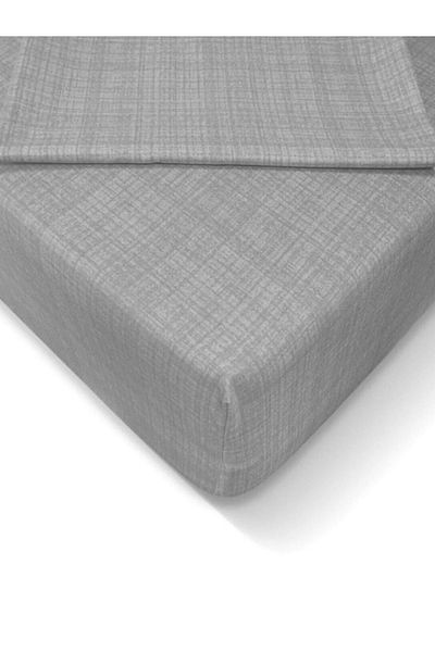 HAIFISCH 180x200 Cm Battal Ranforce Fabric - Plain Colored, Elastic Fitted Sheet Set