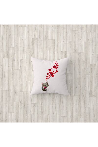 Talia Home Husă de pernă cu model de inimă și pisici pentru cameră pentru copii și bebeluși, pachet de 3 Tlakr-157