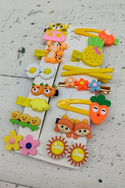 BGScollection Set de 14 agrafe pentru copii - Agrafe din silicon importate