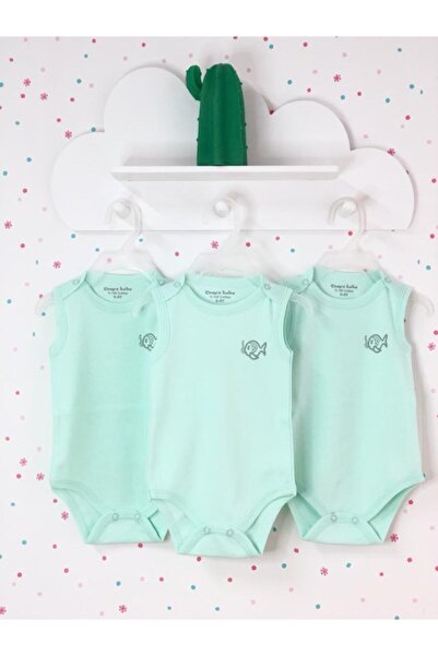 CEMRE BEBE 3 Pieces Monthly and Year Old Cotton Snap-On Bodysuit for Girls and Boys Baby Snap-On Bodysuit