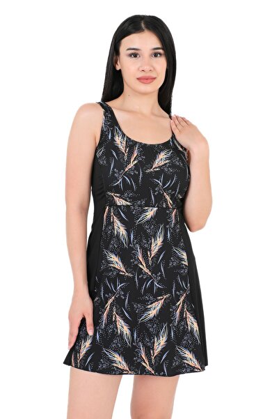 Argisa Шорти з частинним візерунком у вигляді колосків, купальник 6523, чорни...