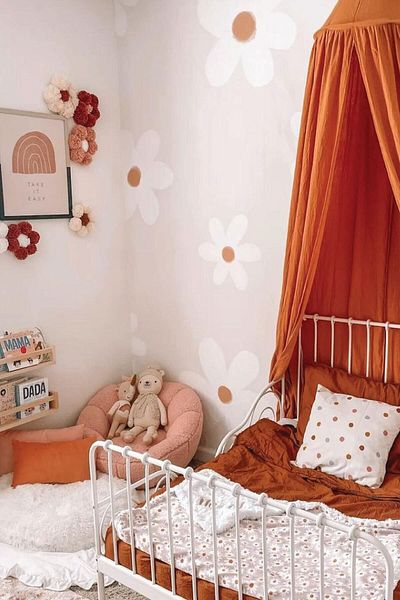 212shop 11 Pcs Large Size Decorative Daisy Kids Room Wall Decoration Sticker Set