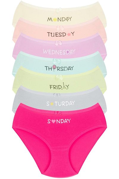 Newlilla 007 Girl Mix Color 7er-Pack bedruckte Höschen V2