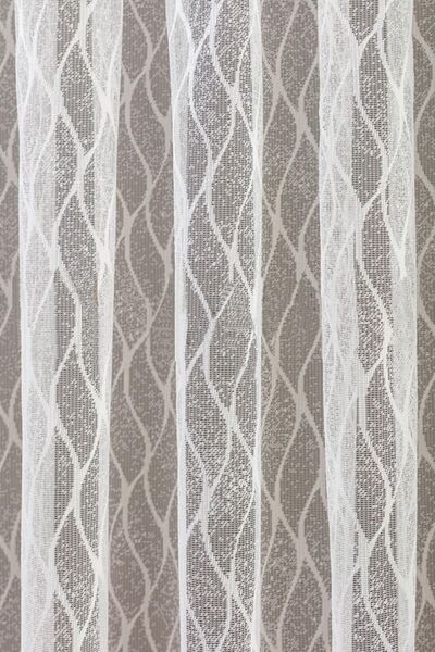 Evdepo Home Baklava Pattern Normal (medium) Pleat, Tulle Curtain Single Wing