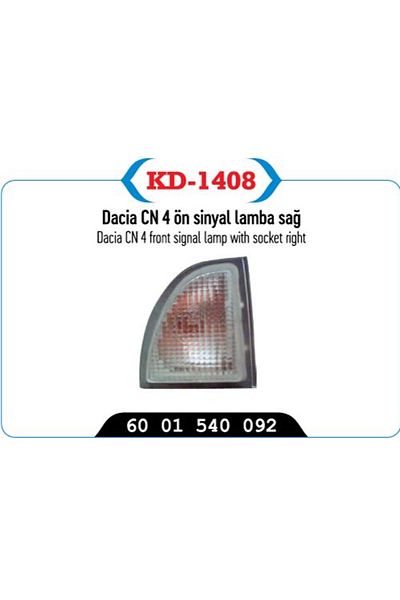 Kaya Cn4 Model Signal Lamp - Sag Lampholder, Yenı Dacıa, 60 01 540 092