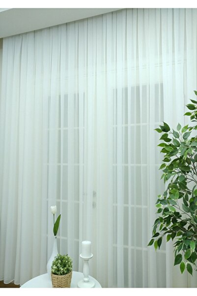 Evdepo Home Perdele din tul voile gata de utilizare, cu o singură aripă