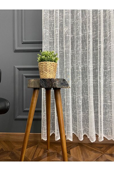 Evdepo Home Crown Ready to Use Regular Pleat Tulle Curtain Single Wing