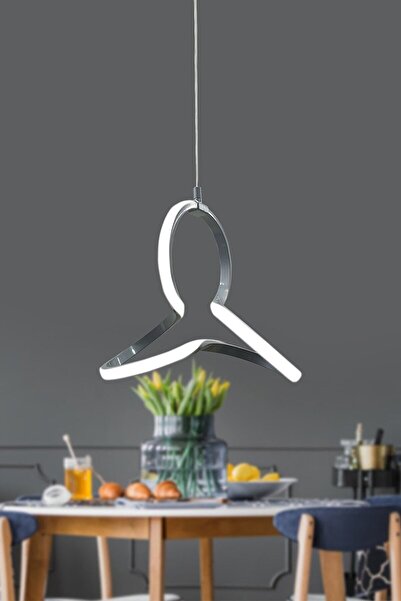 RANSOM Yonca Modern Gri Kasa Beyaz Işık Led Avize Yonca Ledli Avize