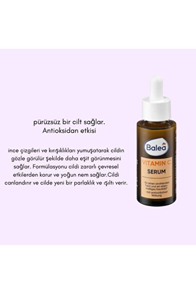 BALEA Serum Vitamin C Kırışıklık Karşıtı, 30 ml