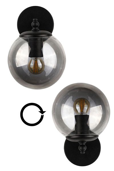 Begüsa Rain Sconce 2 Pieces Black-smoked Glop Glass