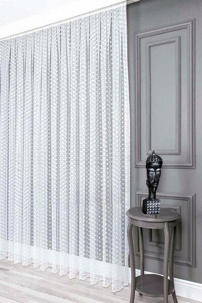 Evdepo Home Crown Ready-to-Wear Extra-forced Tulle Curtain Single Wing