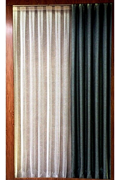 Evdepo Home Crown Ready to Use Sparse Pleat Tulle Curtain Single Wing