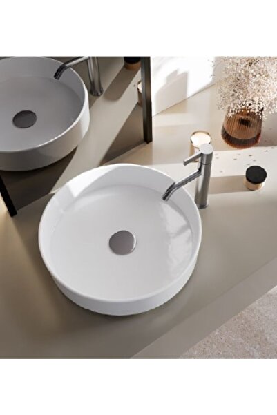 Turkuaz Suit Tezgahüstü Lavabo Ø40 cm (Mat Beyaz Olarak Üretilmektedir.)