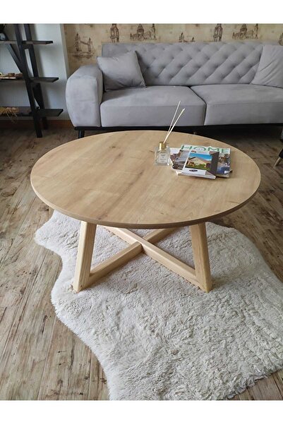 uğurlubaylar 70cm yuvarlak dekor orta sehpa