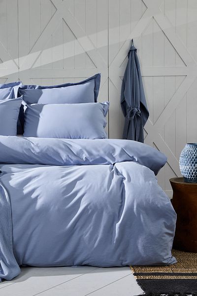 Apricitas HOME Set cuvertură dublă Essential Blue - 100% bumbac
