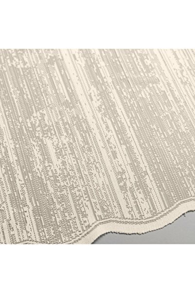 Evdepo Home No-Pleat Straight Sewing, Extrafor Shirring and Tulle Curtain, Single Sash Cream Model Gx9688