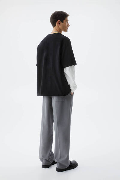 Pull & Bear Geniş paça kumaş pantolon