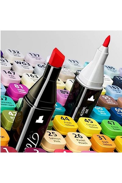 Dodocool Touch Marker Art Double Tip 120 Piece Pen Set Premium Painting Pen with Bag
