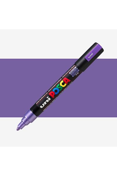 Uni PC-5M 1.8-2.5mm Metallic Purple Posca Marker