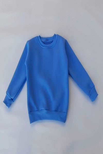 THEWERT Hanorac gros tricotat de bază pentru copii unisex Baby Blue cu fleece în interior