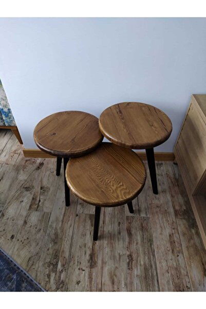 uğurlubaylar 3'lü Ağaç Zigon Sehpa