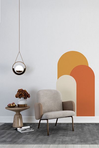 212shop Bohemian Oval Boho 3-Piece Wall Sticker One Piece