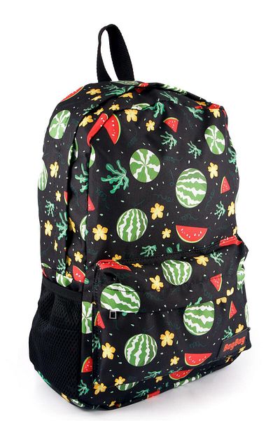 AlpCollection Rucsac unisex cu model pepene verde imprimat digital pentru timp liber și școală