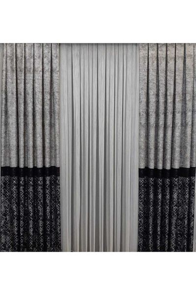 Brillant Rüyaper Tulle Curtain 1/2.5 Pile Chain Rope Striped