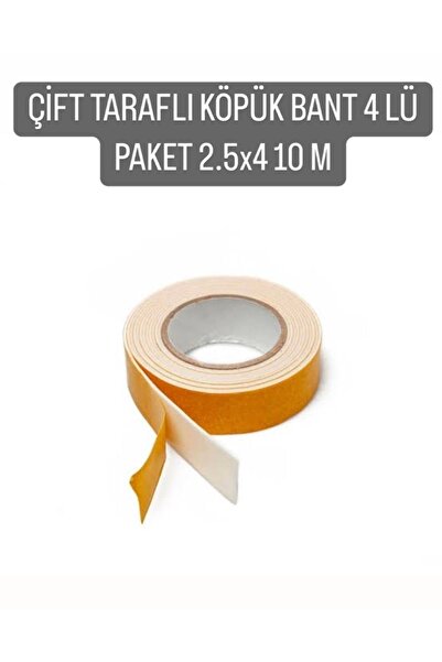 Genel Markalar Süper Güçlü Çift Taraflı Bant 4 Adet 4x2.5 10 M Çift Taraflı K...