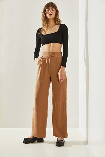 Bianco Lucci Dámské elastické kalhoty na suchý zip -60251191