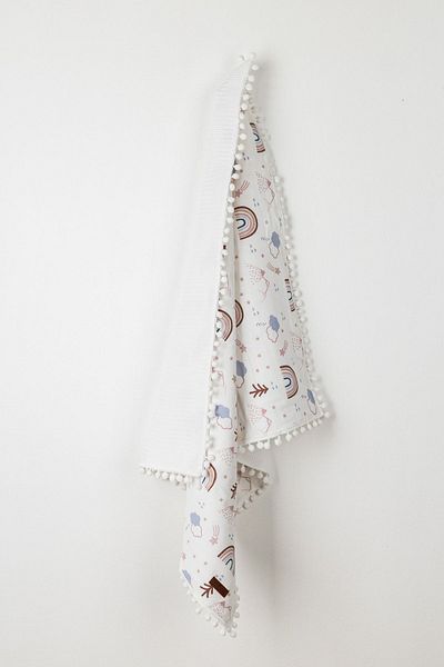 meditroia Patterned Muslin Diaper Baby Cover Blanket 80x80 Cm 2 Layers - Muslin