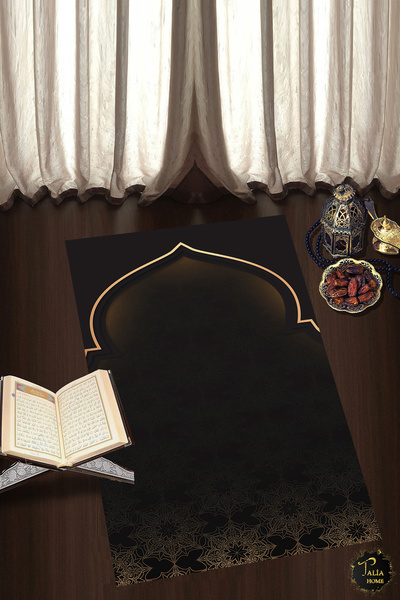 Talia Home Dijital Baskılı Seccade Yıkanabilir Kaymaz Tabanlı Namazlık