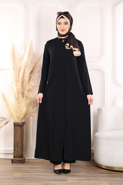 Tuğralı G καρφίτσα Classic Summer Crepe Black Ferace