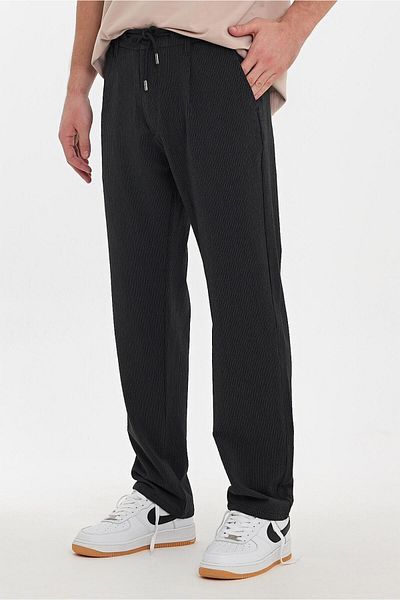 İntegral Linen Trousers Seersucker Fabric Relaxed Fit