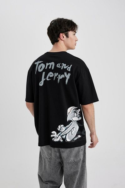 DeFacto T-Shirt Tom & Jerry Crew Neck Oversize - C1527ax24sm