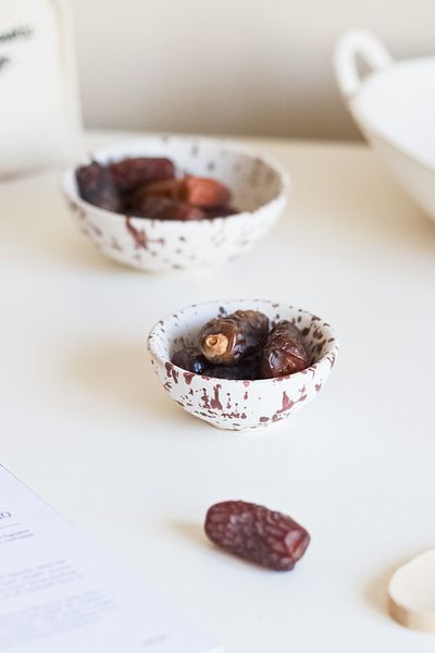 Beige & Stone 35 ml Ceramic Spotted Snack Bowl Sauce Bowl - Turkish Delight Bowl Small Bowl