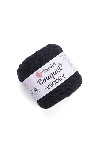 Yarnart Μπουκέτο Unicolor - Μαύρο Πλεκτό Σχοινί - 3202