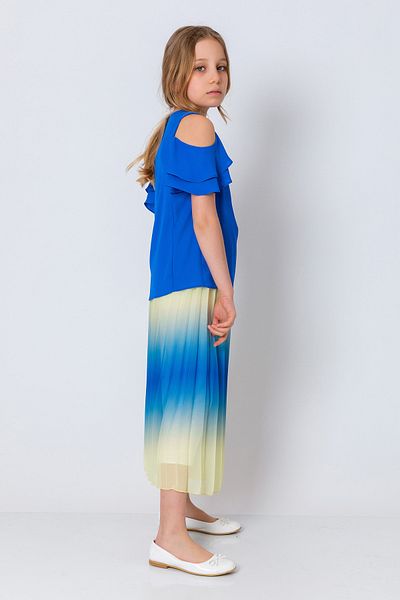 incity Girl's Pleated Elastic Waist Wide Leg Trousers