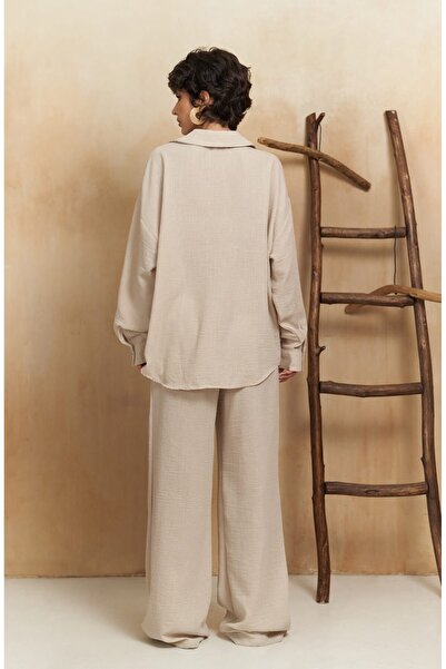 BOHEMAİ Σετ Παντελόνι Πουκάμισου Pedasa Μπεζ