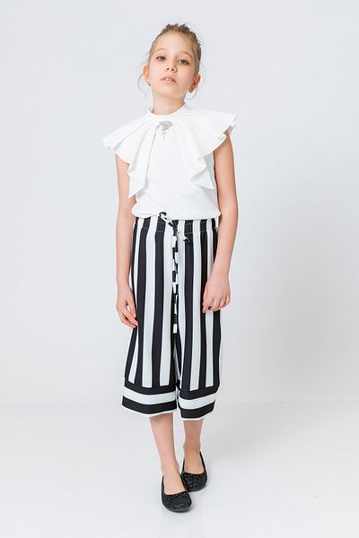 incity Girl's Striped Wide Leg Trousers