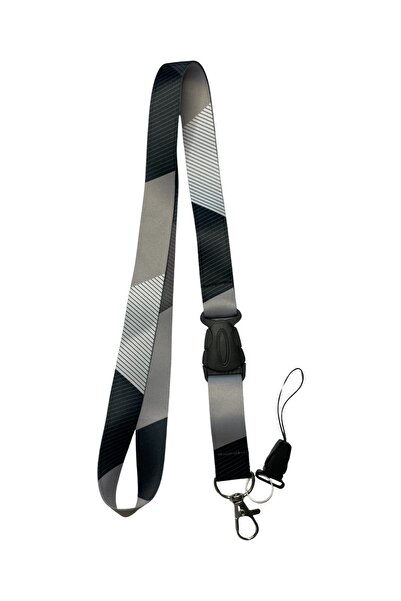 StormiStoretr Ara Aparatlı Siyah Gri Cool Boyun ipi Telefon Askısı