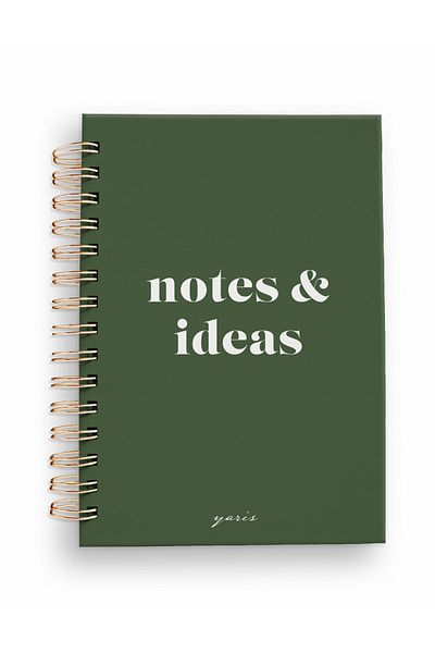 Yaris Note Green A5 Spiral Unlined Hard Cover Notebook - School Notebook - Diary - Office Notebook