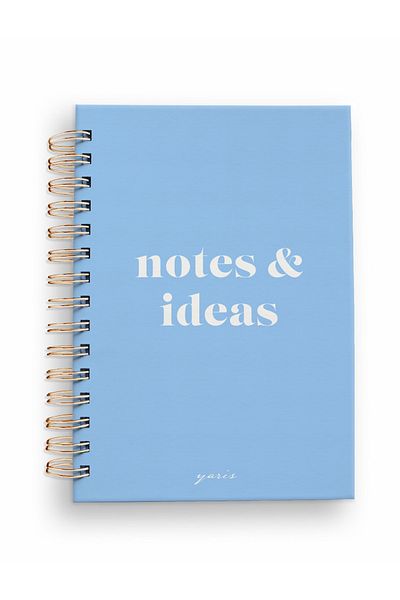 Yaris Note Blue A5 Spiral Unlined Hard Cover Notebook - School Notebook - Diary - Office Notebook