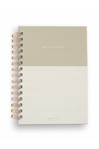 Yaris Note Beige A5 Spiral Unlined Hard Cover Notebook - School Notebook - Diary - Office Notebook
