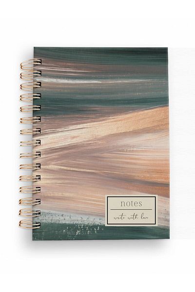 Yaris Note Abstract Patterned A5 Spiral Unlined Hard Cover Notebook - School Notebook - Diary - Office Notebook
