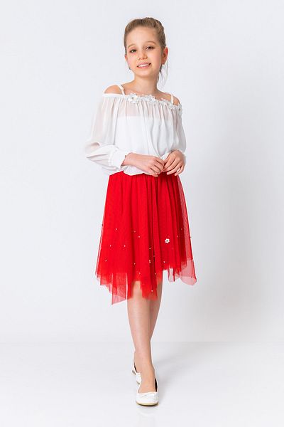 incity Girl's Asymmetrical Tulle Skirt