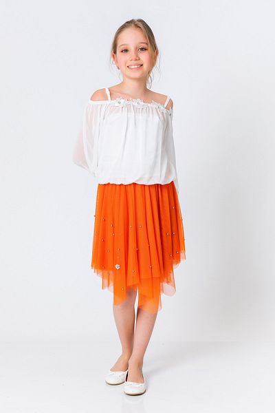 incity Girl's Asymmetrical Tulle Skirt