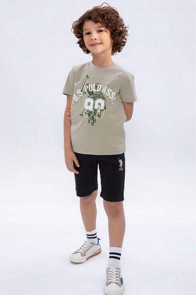 U.S. Polo Assn. Set de pijamale pentru băieți cu mâneci scurte