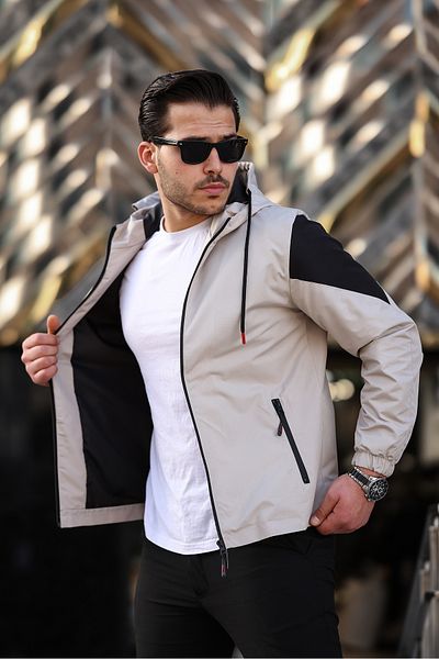 BOYS MANS Ανδρικό τζάκετ Εποχιακό Νερό και Αντιανεμικό Μπουφάν