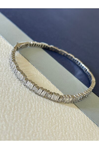 JEICON ATELIER 10,05 Gr Silver Renk Zikzak Su Yolu Zirkon Taşlı 925 Gümüş Kel...